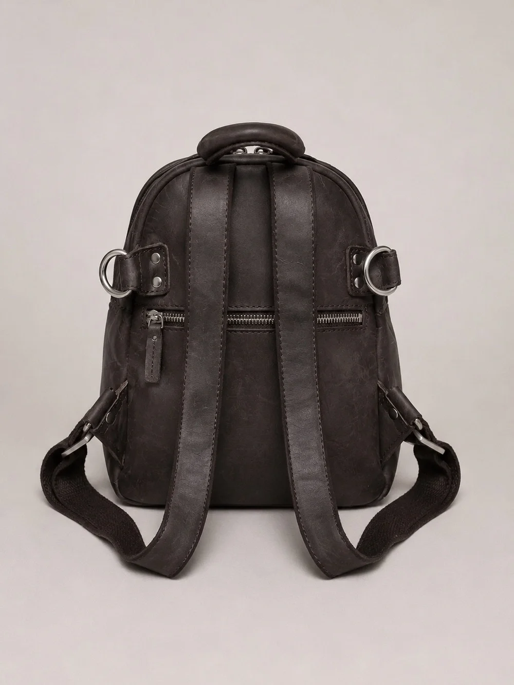 1999 100% full Leather backpack Y2K